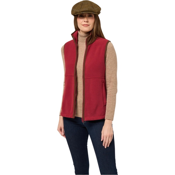 Alan Paine Womens Alysham Fleece Weste AYLLWCT - Cranberry